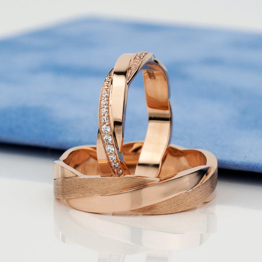 Couple wedding rings set - escorialjewelry