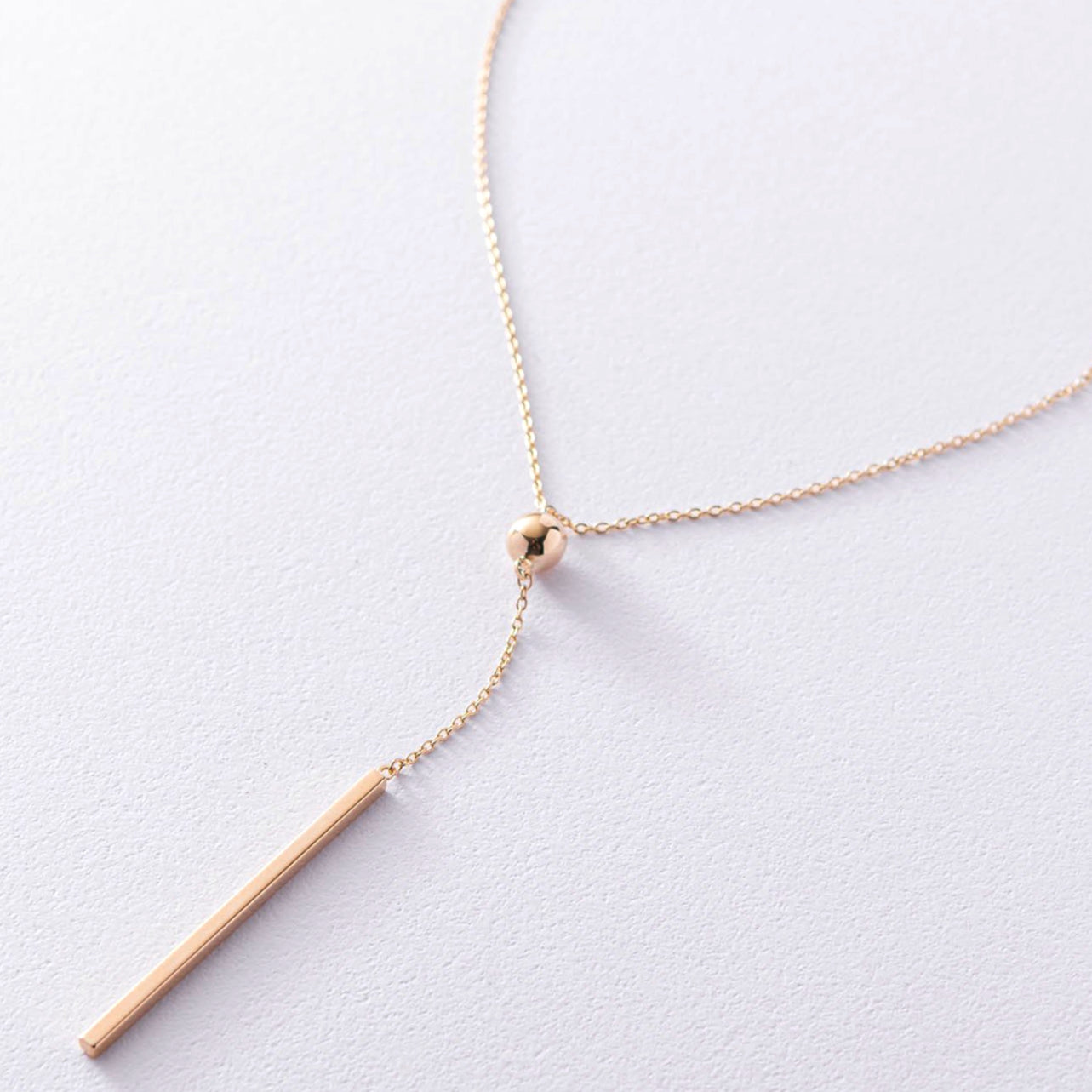 14k gold bar necklace