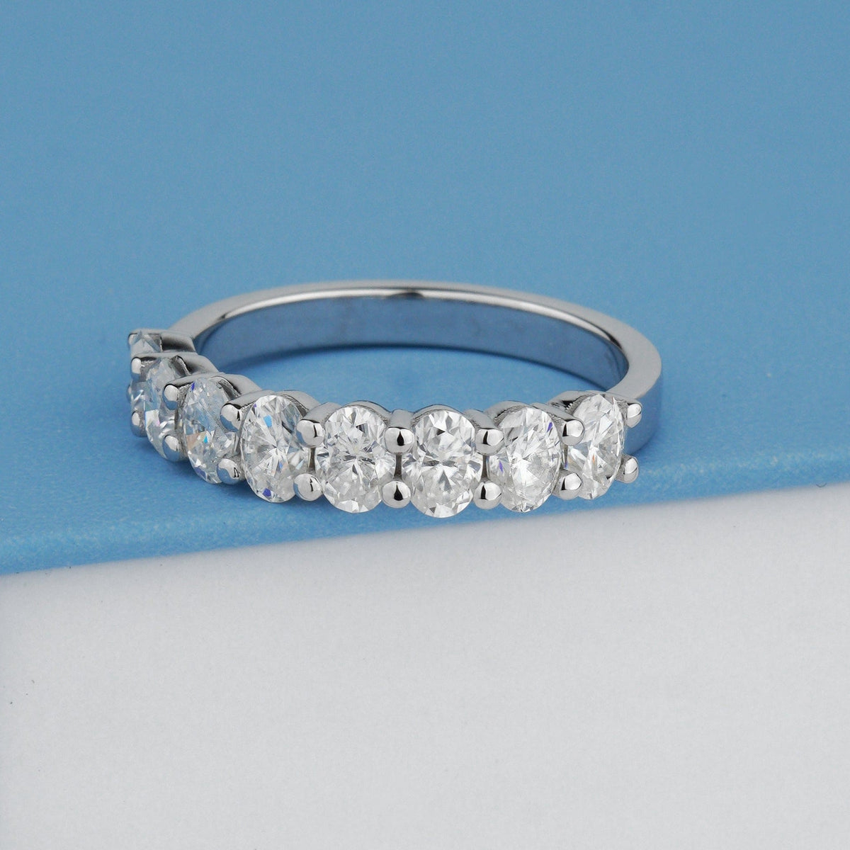 Gold wedding rings set with oval stones - couple rings couple wedding ...