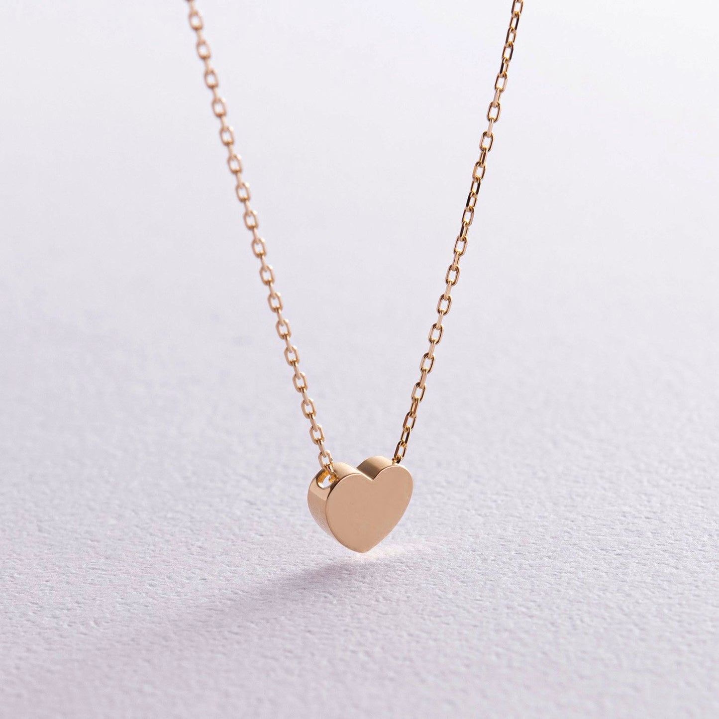 Rose gold heart-shaped pendant necklace -Tiny Heart Necklace-Love Necklace-Small Heart Pendant Necklace