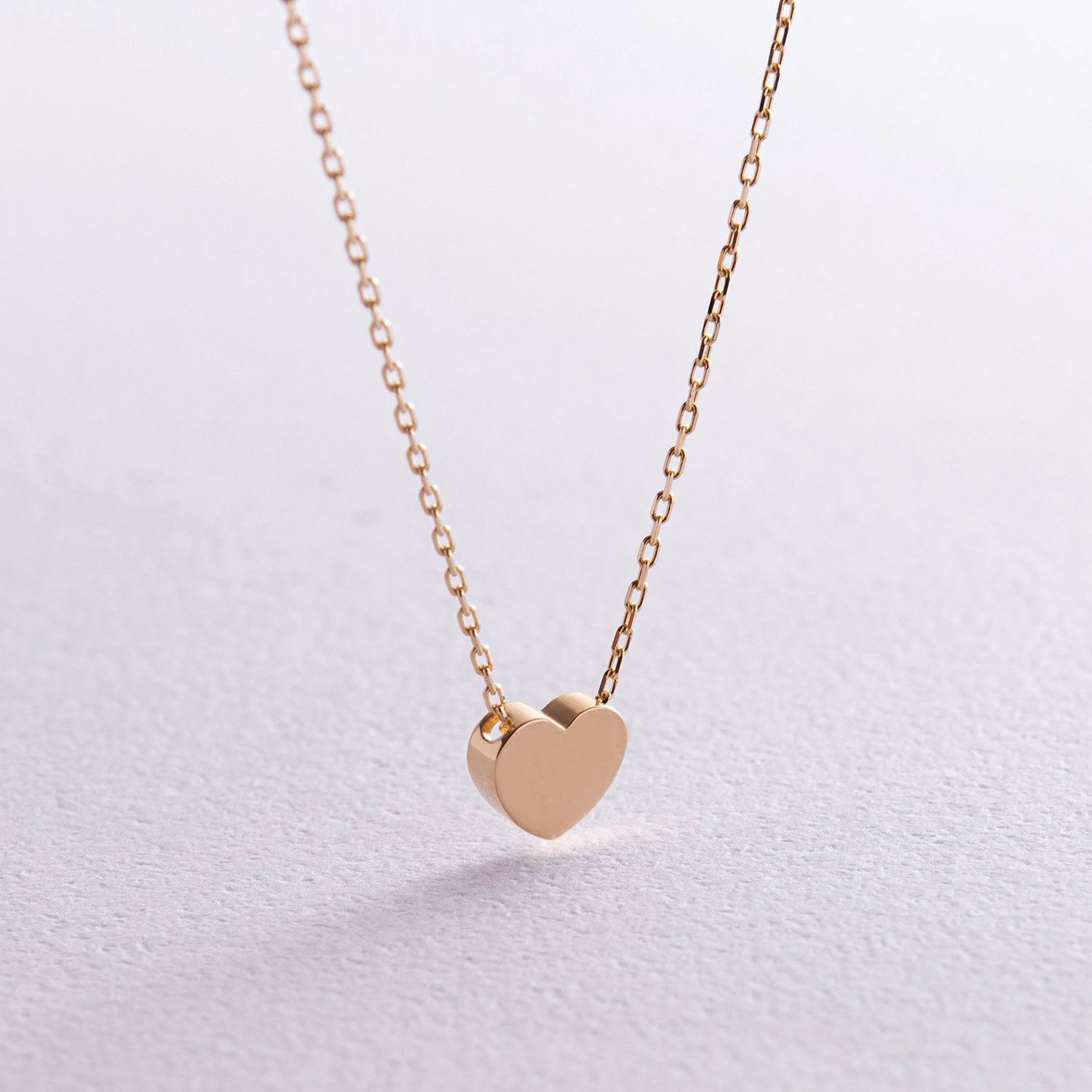 Rose gold heart-shaped pendant necklace -Tiny Heart Necklace-Love Necklace-Small Heart Pendant Necklace