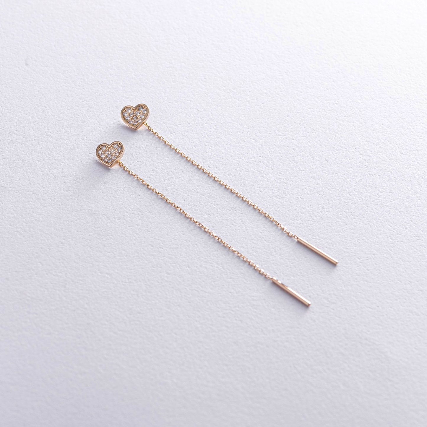 gold heart-shaped earrings -Dainty Everyday earrings-solid gold earrings
