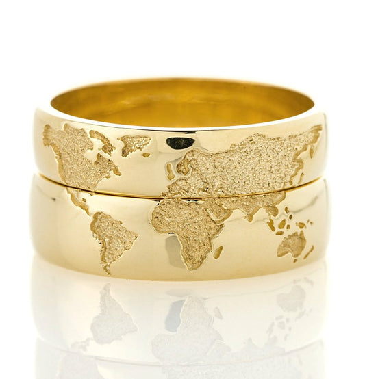 Custom  world map rings