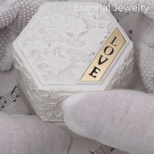 vintage engagement ring-moissanite engagement ring-colored stone ring