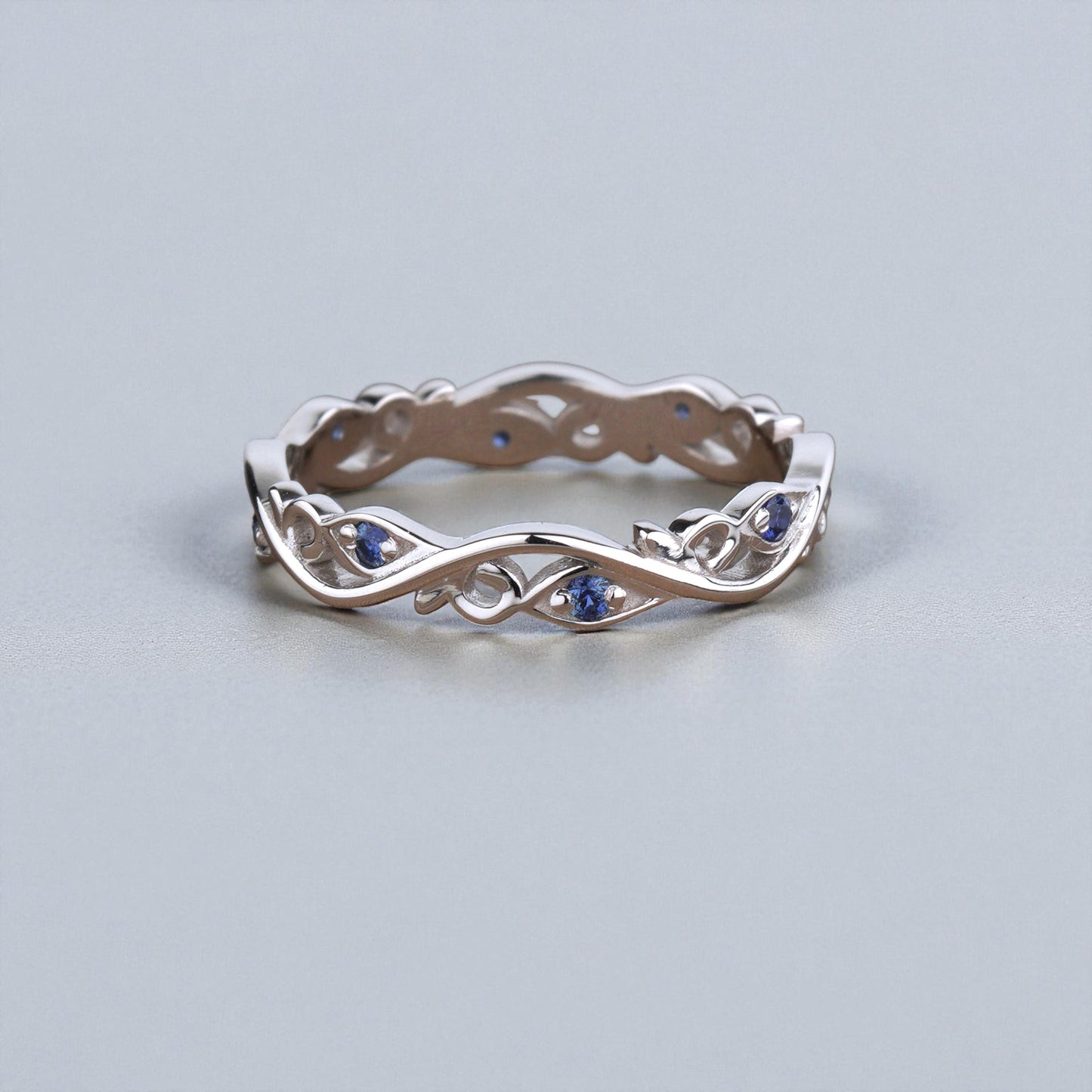 sapphire floral band 