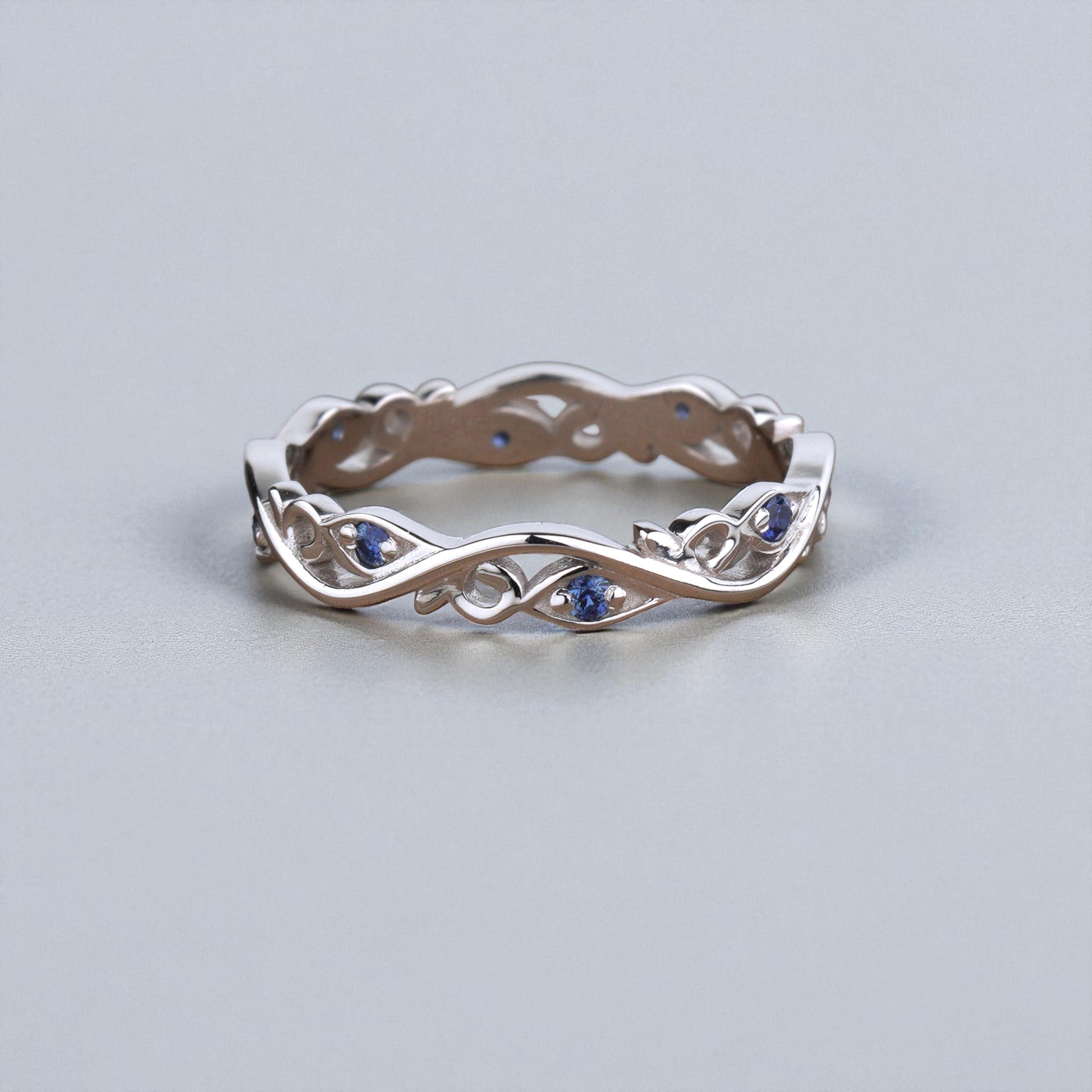 sapphire floral band 