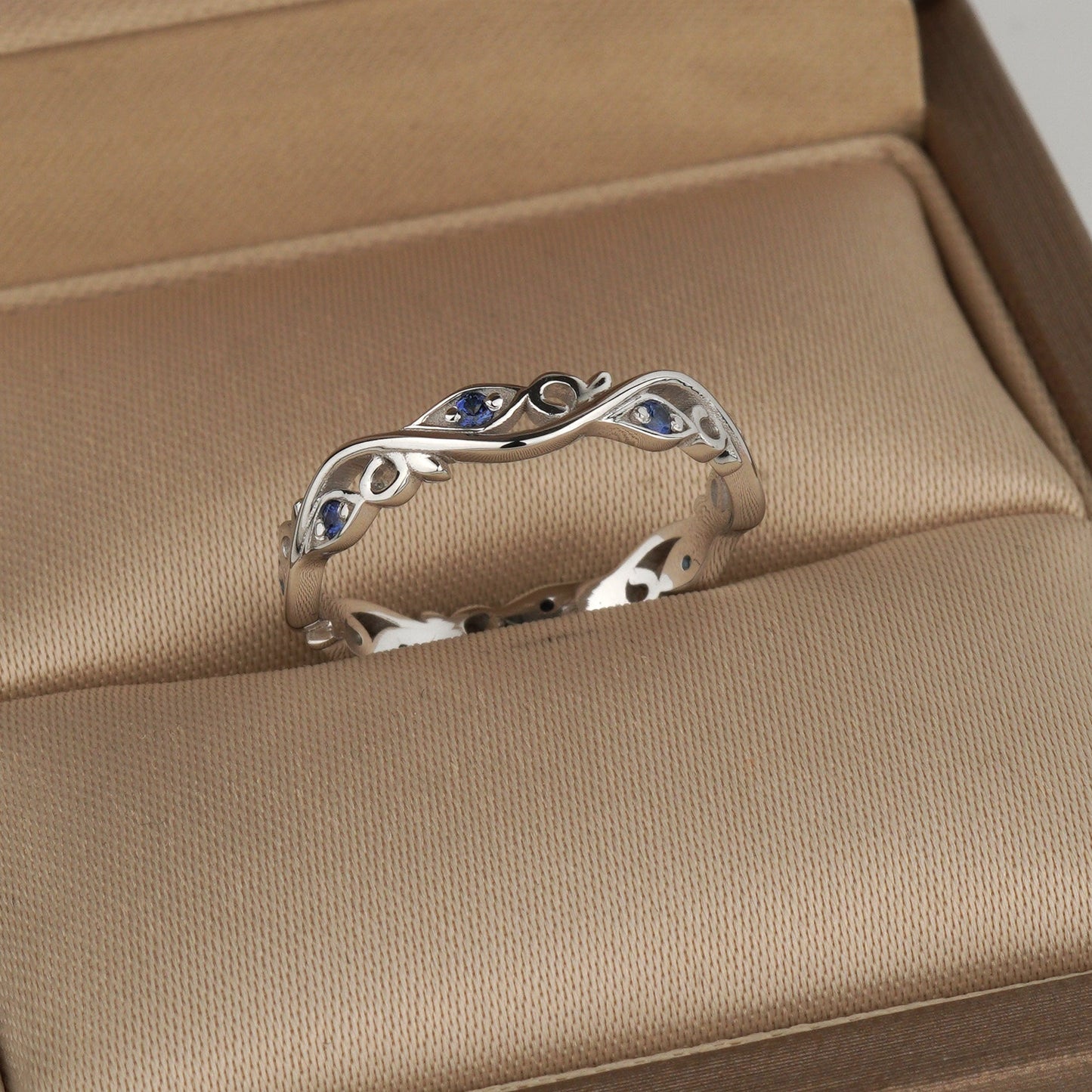 sapphire wedding band