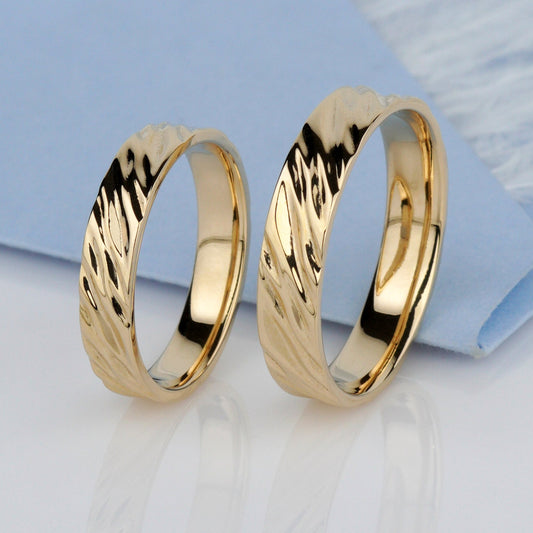 texture wedding bands