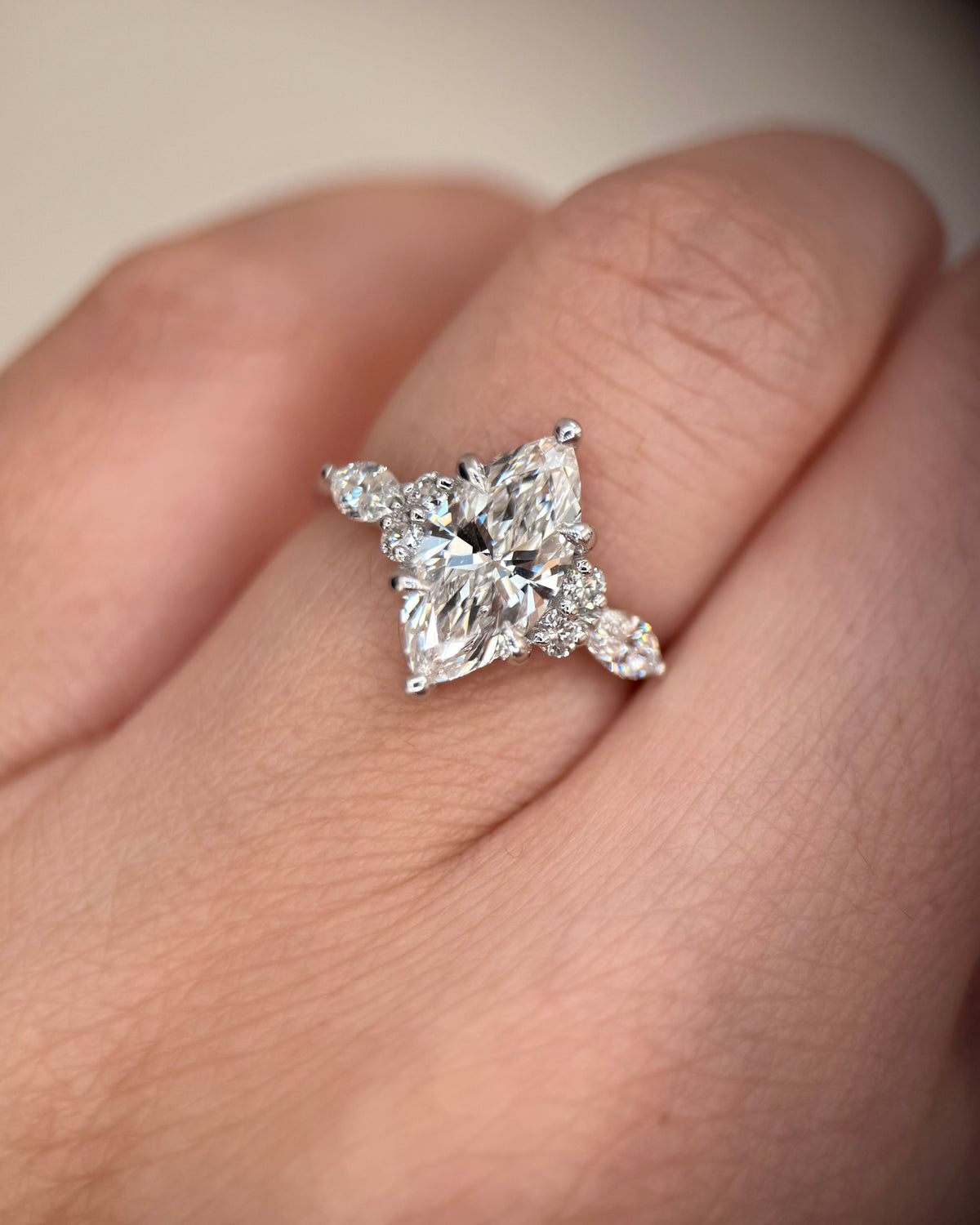 promise ring for her-custom engagement ring-marquise diamond  ring
